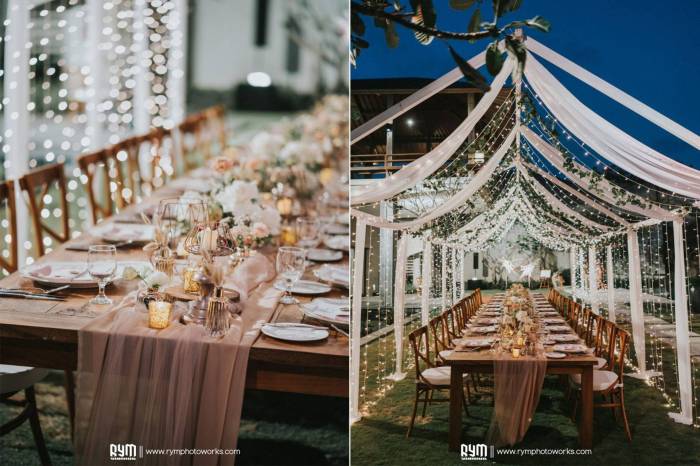Ide dekorasi pesta outdoor terbaru dekorasi pernikahan pesta intim inspirasi dekorasinya weddingku silverdust rym lighting