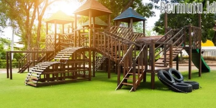 Desain taman bermain anak dengan konsep alam Desain taman bermain anak dengan konsep alam