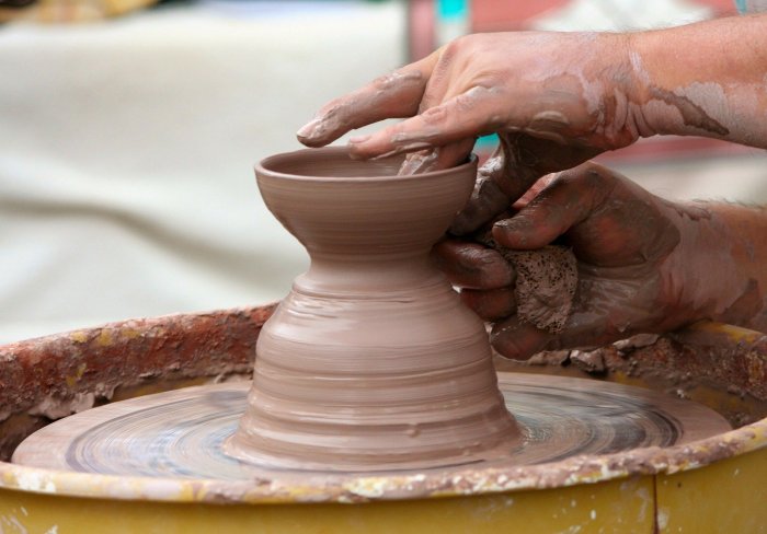 Ceramic made of soap material