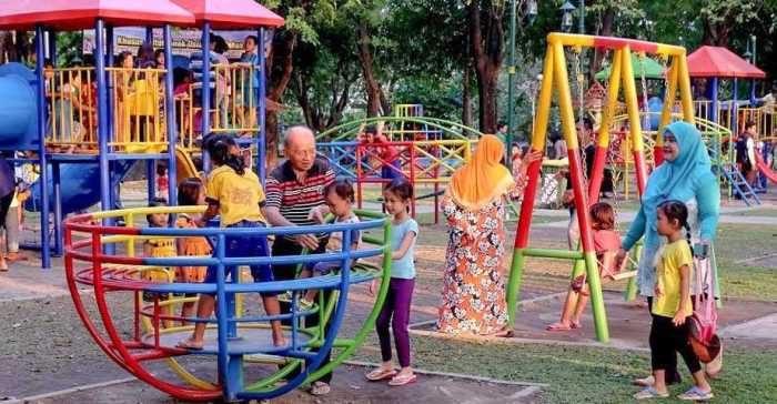 Taman bermain anak yang aman dan ramah disabilitas bermain taman publik terpadu ramah rptra keselamatan tersebut peresmian berlokasi buluh republika hidup kamis