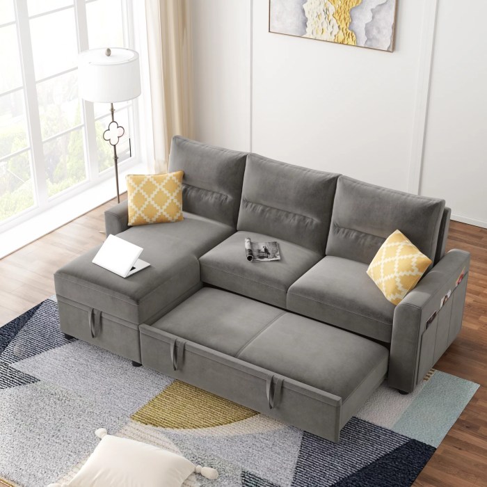 Chaise sleeper reversible segmart Chaise sleeper reversible segmart