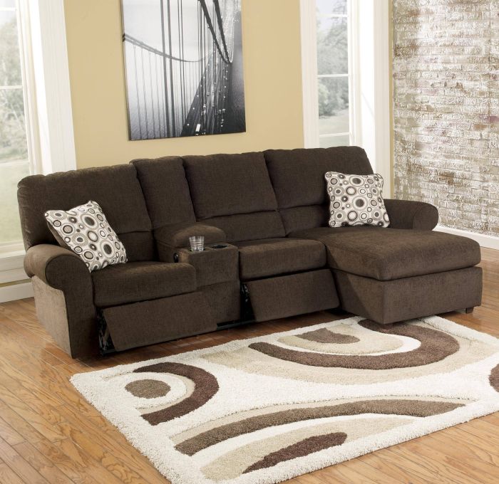 Sectional sofa small chaise sofas spaces recliners recliner reclining room furniture loveseat living craigslist shaped ashley backless double center chocolate Small sectional sofa